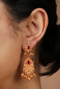 Veerangana Temple Gold Choker Set image 2