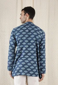Nabhas Cotton Indigo Short Kurta image 4