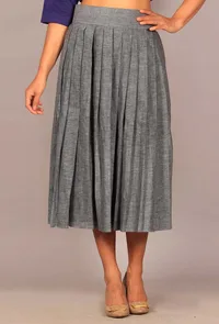 Grey pleated  skirt image 1