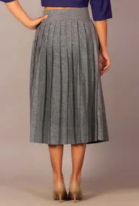Grey pleated  skirt image 2