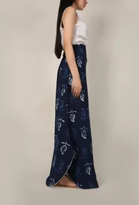 Indigo Bagru Leaf Print Palazzo image 2
