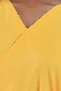 Yellow Cotton Kaftan-Free Size image 5