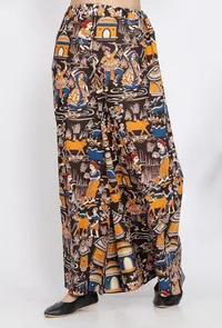 Multicolor Kalamkari Printed Pallazo image 3