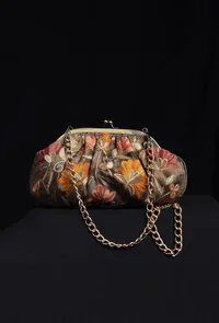 Olive Green gathered clutch image 3