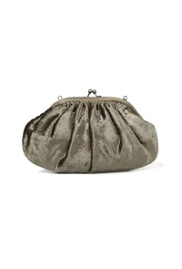 Olive Green gathered clutch image 5