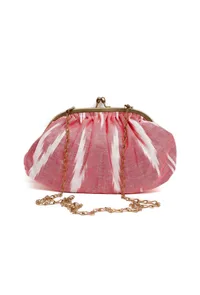 Taffy Pink Ikat Clutch Bag image 2