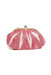 Taffy Pink Ikat Clutch Bag image 4
