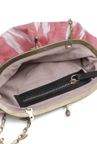 Taffy Pink Ikat Clutch Bag image 5