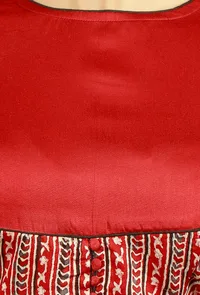 Maroon Modal Silk Ajrakh Blouse image 6