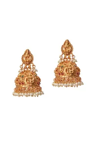 Temple Treasure Matte Jhumkas image 2