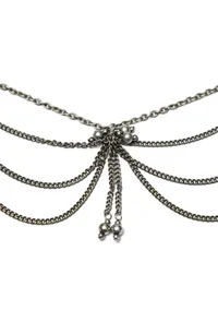 Set of 2: Silver-Plated Brass Statement Anklet With Antique Finish image 3