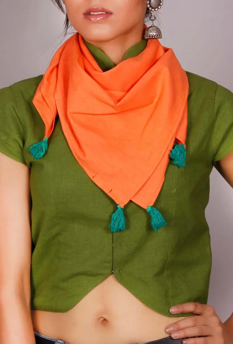 Orange sqaure scarf