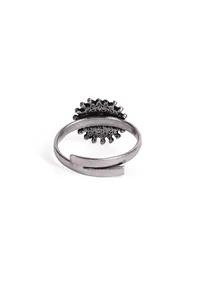 Ira Black Stone German Silver Adjustable Toe Ring image 5