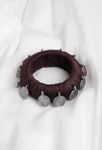Brown Thread Wooden Bangles image 1