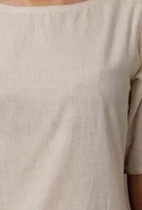 White Pure Cotton Kurta image 5