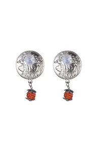 Spiritual Shield Studs with Rudraksha image 3