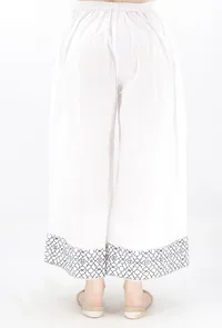 Navy Blue Geometric Handblocked Gota Work Cotton Palazzo image 4