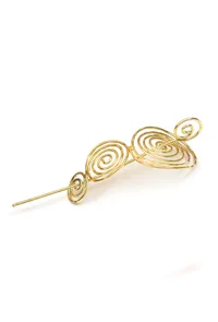 Golden Triveni Spiral Brass Juda Pin image 2