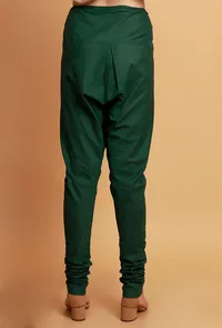 Set of 2:  Mint Green Halter Neck Sleeveless Kurta with Dark Green Cotton Churidar image 6