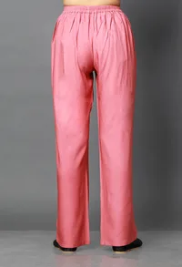 Salmon Pink Bamboo Cotton Pallazo image 3