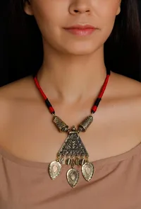 Ganga German Silver Necklace image 1