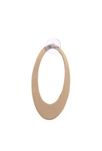 Oval Space Brass Earrings image 5