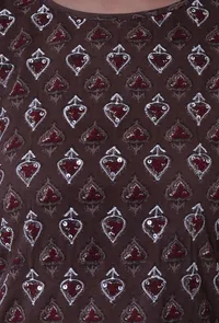 Block Printed Green Color Cotton Kurta image 5