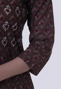 Block Printed Green Color Cotton Kurta image 6