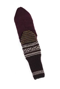 Brown & Multi Hand Knitted Woolen Winter Socks image 5
