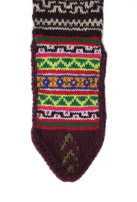 Brown & Multi Hand Knitted Woolen Winter Socks image 6