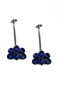 Azure Blossom Drop Bugadi Earrings image 2
