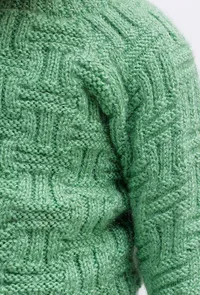 Merry Green Wool Hand Knitted Sweater image 4