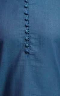 Set of 2: Blue Cotton Kurta and Pajama image 5