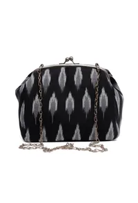 Black Ikat Clutch Bag image 2