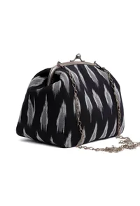 Black Ikat Clutch Bag image 3