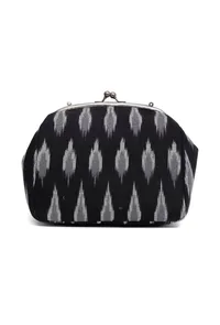 Black Ikat Clutch Bag image 4