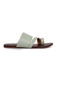 Sky Blue Cruelty Free Leather Sliders image 4