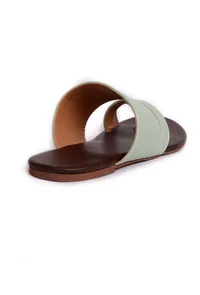 Sky Blue Cruelty Free Leather Sliders image 5