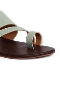 Sky Blue Cruelty Free Leather Sliders image 6
