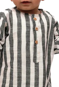 Set of 2 - Oswald Emerald Green Stripe Kurta Pajama image 5