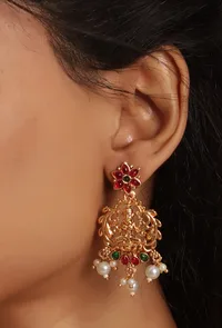 Traditional Laxmi Devi Neck Center Choker Set With Antique Finish image 2