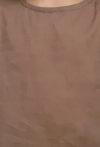 Set Of 2: Light Brown Mul Mul Kurta With Light Brown Mul Mul Pant image 4