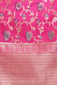 Pink Color Semi Silk Dupatta With Zari Weaving image 4