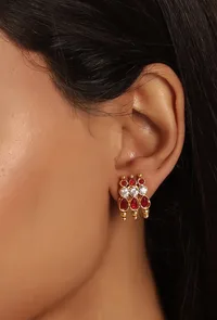 Elegant Antique Necklace And Stud Earrings image 2