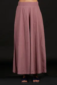 Set of 2: Plum Cotton Kurta and Pallazo image 4