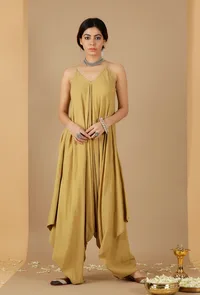 Earls Green Sleeveless Embroidered Jumpsuit image 1