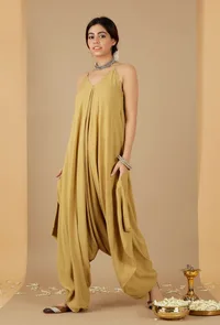 Earls Green Sleeveless Embroidered Jumpsuit image 2