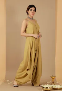 Earls Green Sleeveless Embroidered Jumpsuit image 3
