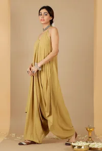 Earls Green Sleeveless Embroidered Jumpsuit image 4