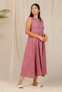 Gulabi Low Gathered Hand-Embroiderd Dress image 4